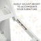 Arf Pets Wood Dog Stairs, 4 Levels Height Adjustment Wide Pet Steps, Foldable, White APSTPSWH - alternate 7